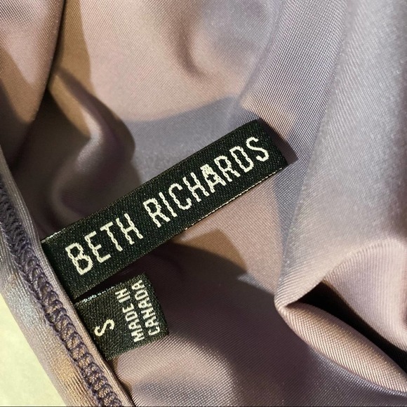 BETH RICHARDS METALLIC‎ PURPLE Size small  ONE PIECE SWIMSUIT - Picture 6 of 6
